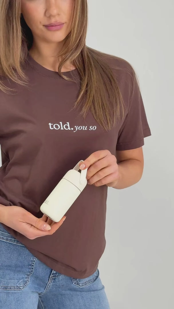 Told. Mini Water Bottle - Cream