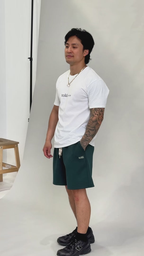 (PREORDER) Rich Unisex Shorts - Forest Green