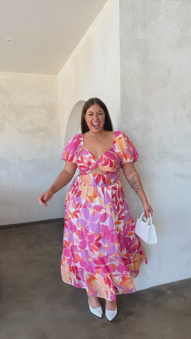 Bretta Maxi Dress - Pink Multi Floral