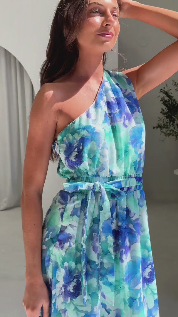 Devina Maxi Dress -  Blue Floral