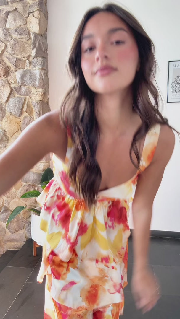 Cherika Maxi Dress - Orange Yellow Floral