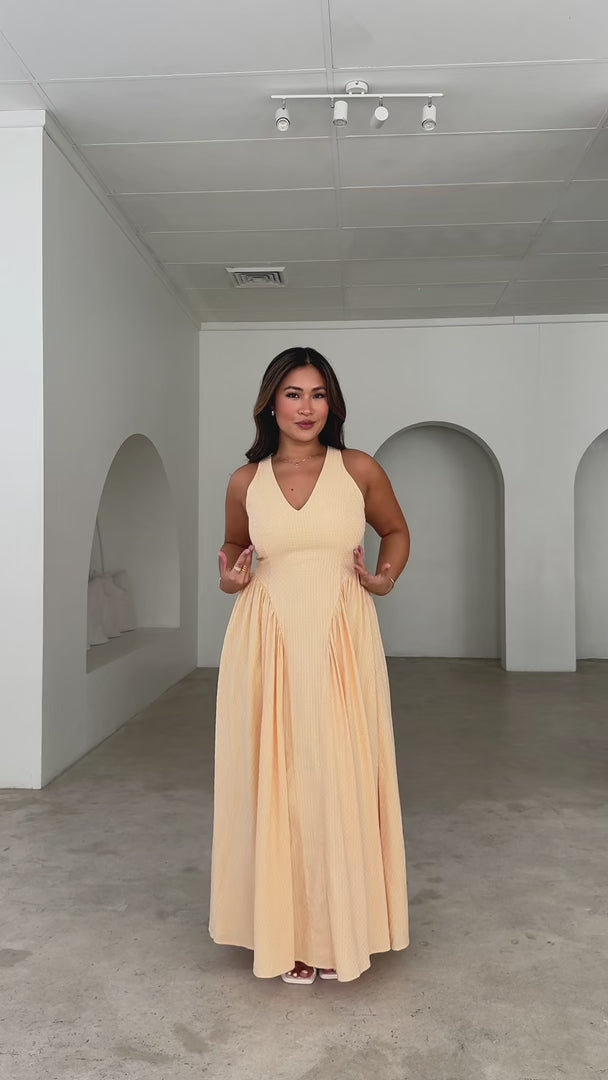Jiana Maxi Dress - Light Mango Texture