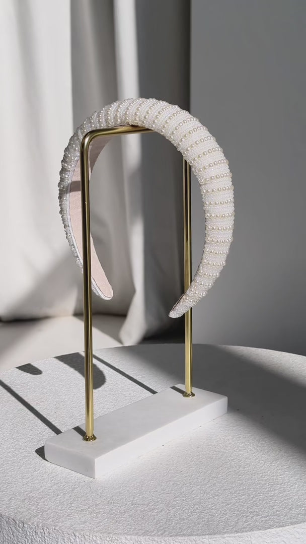 Jobelle Headband - Pearl Stripe