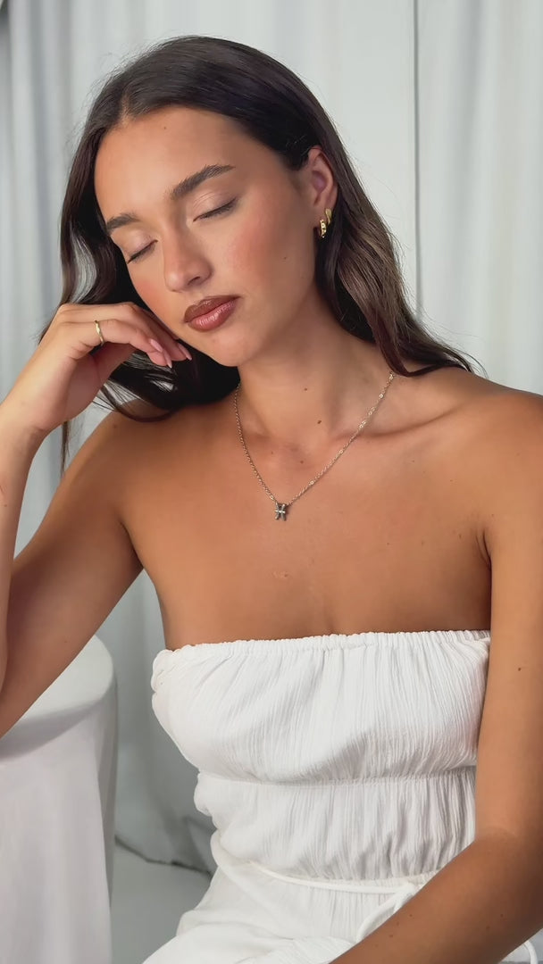 Zodiac Sign Pendant Necklace - Silver