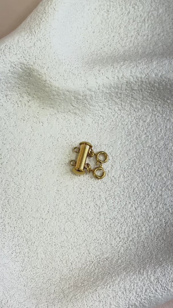 Double Multi Necklace Stack Connector - Gold