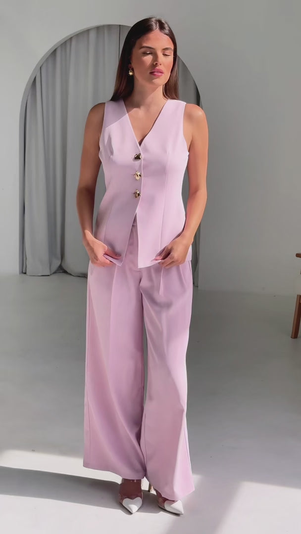 Carson Vest Top - Pink