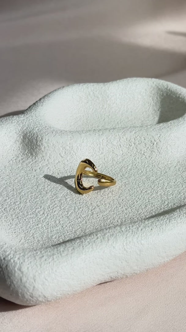 Moonbeam Ring - Gold Moon