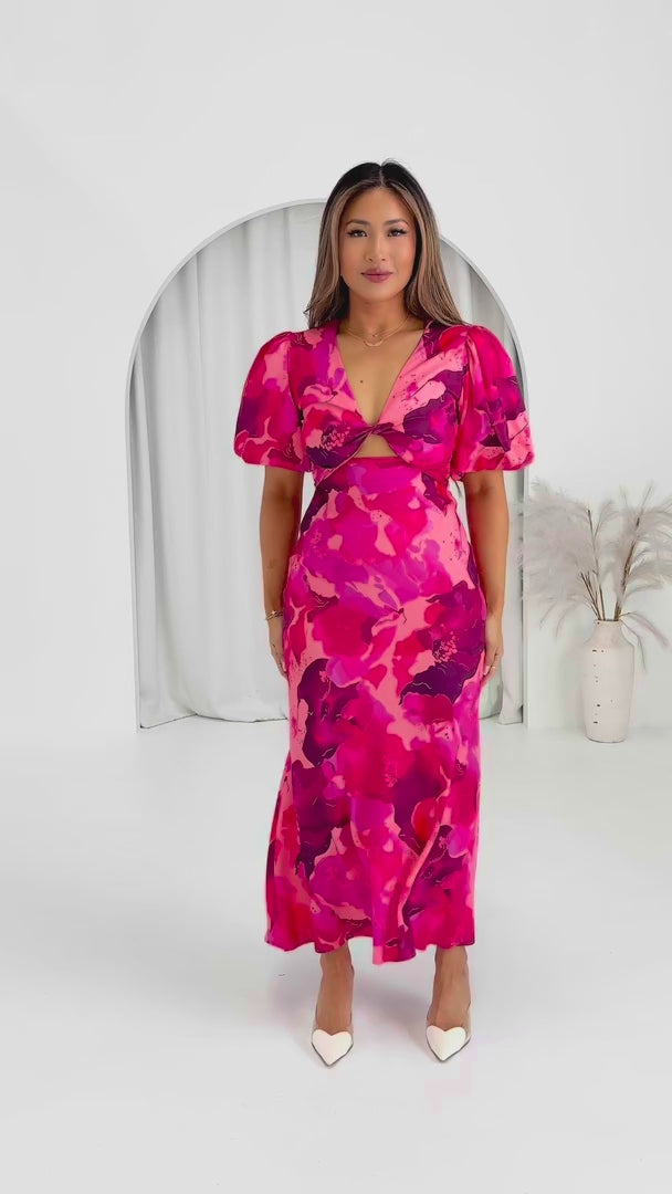 Kamala Maxi Dress - Pink Floral