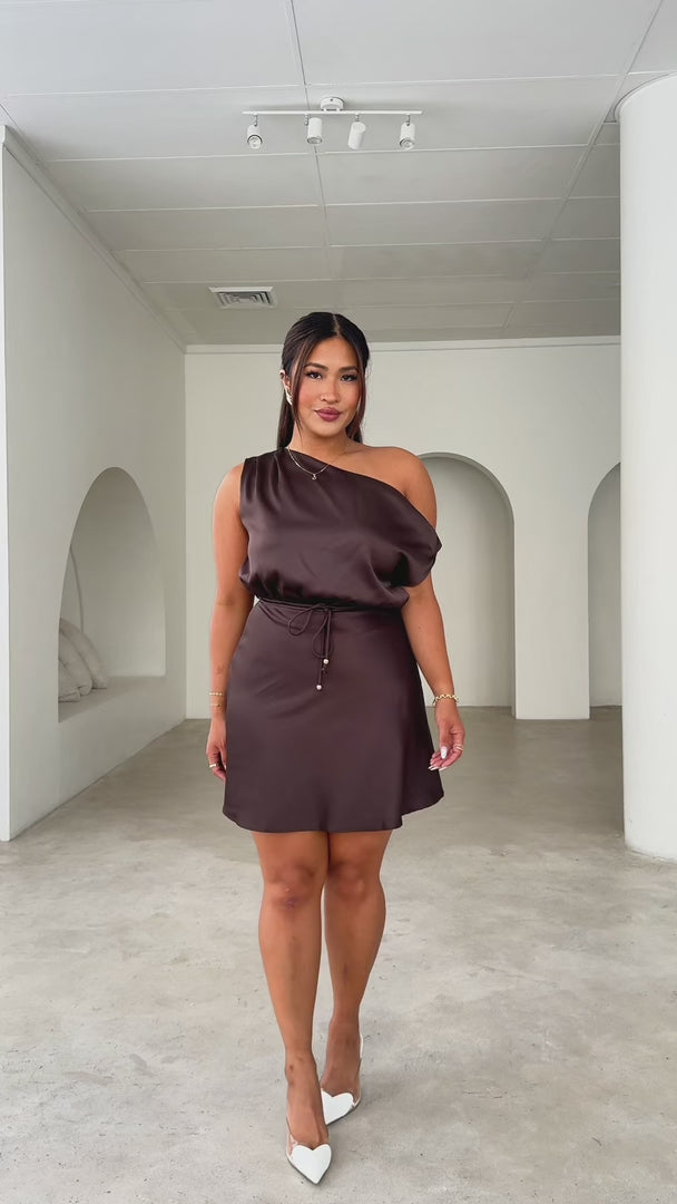 Martisha Mini Dress - Dark Brown
