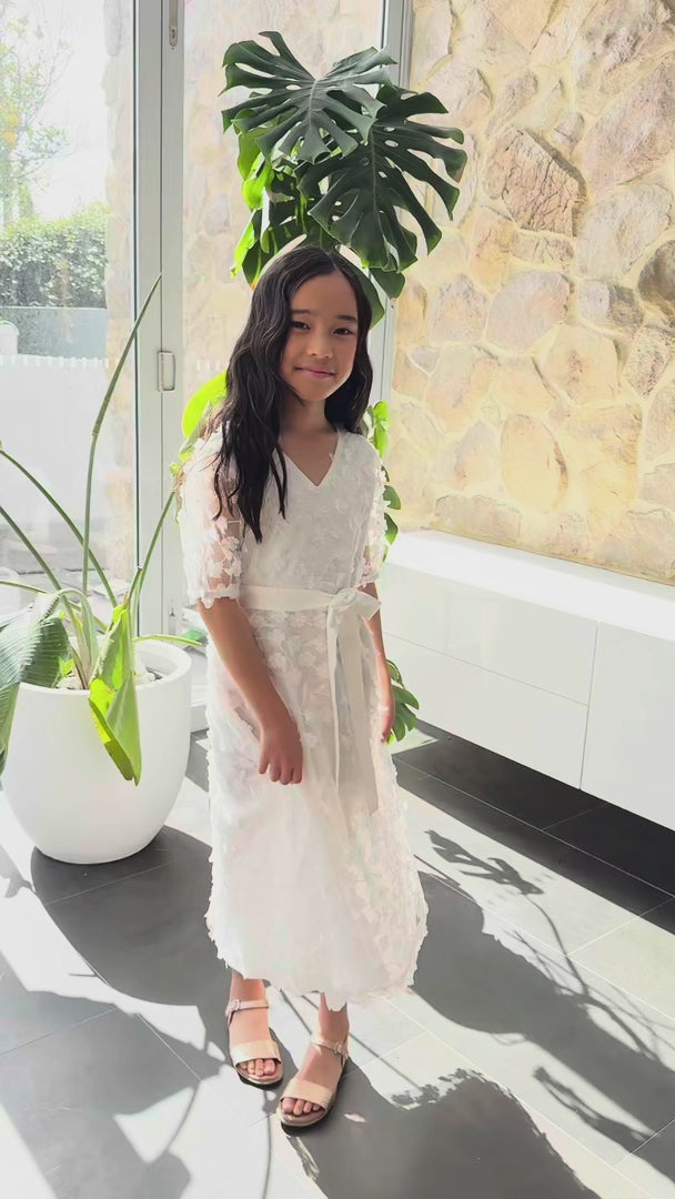 Leonie Kids Dress - White