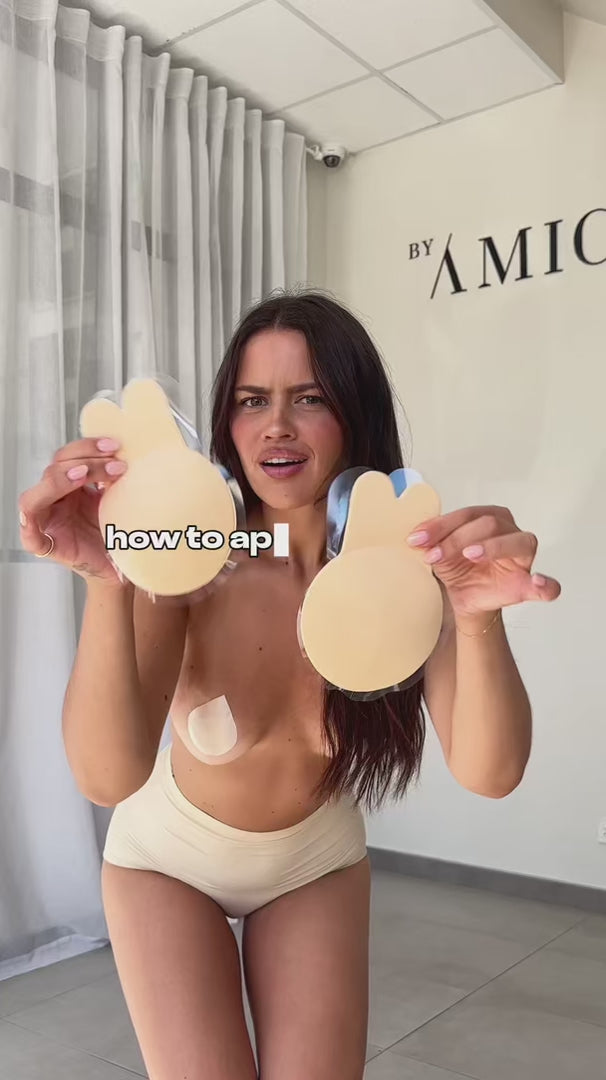 Bunni Adhesive Rabbit Ear Lift Bra Cups - Nude