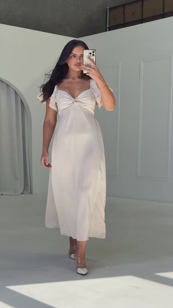 In The Sky Maxi Dress - Bone