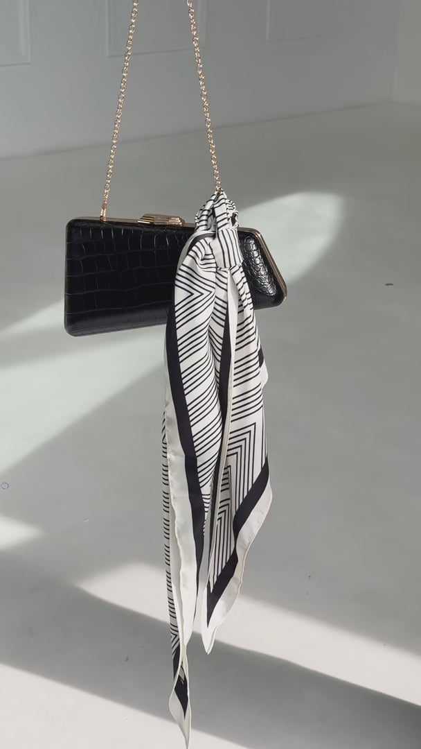 Reece Triangle Bandana - Bone Zigzag Print
