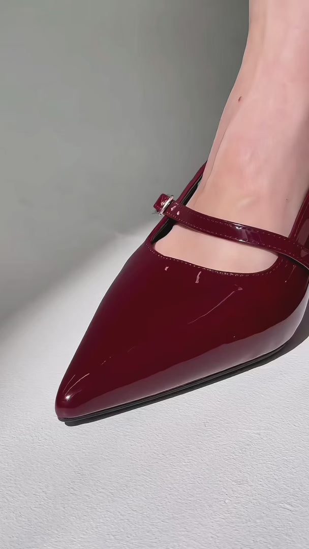 Liason Slingback Heels - Wine
