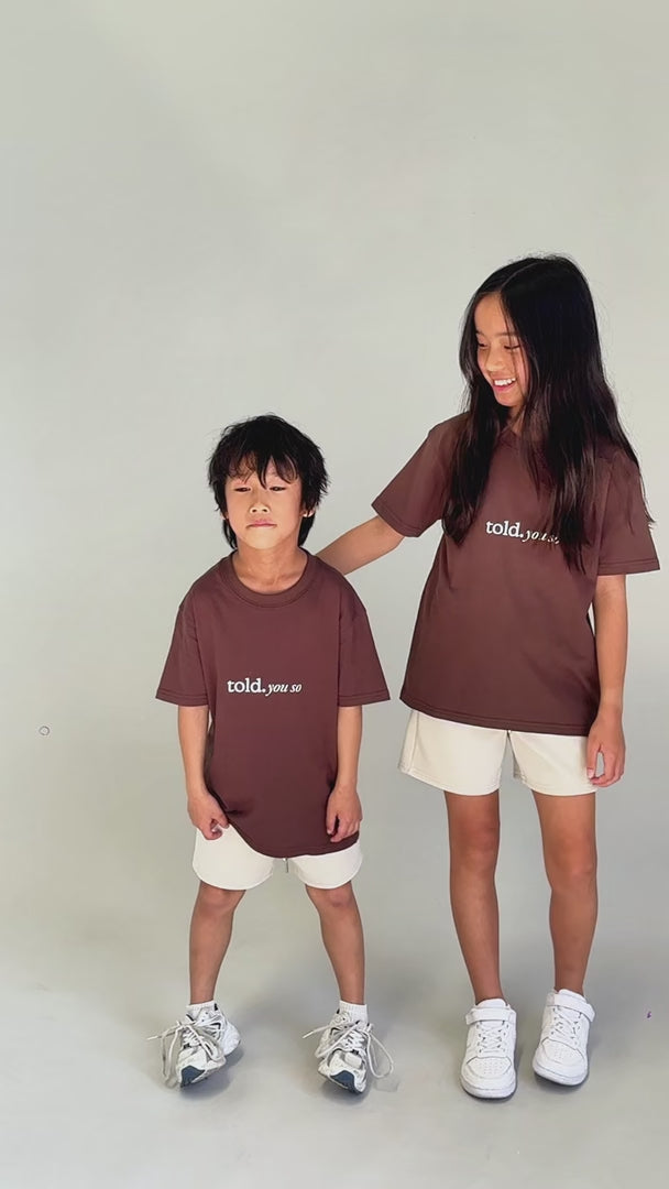 Ricco Kids Tshirt - Chocolate Brown