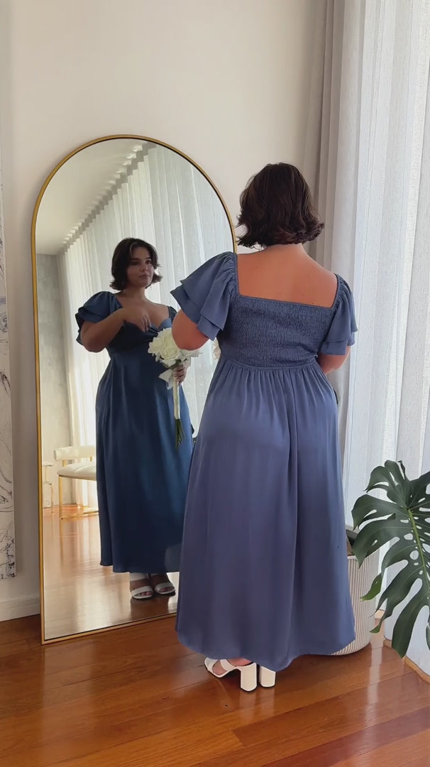 In The Sky Maxi Dress - Riverside Blue