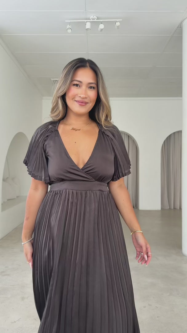 Anais Maxi Dress - Dark Espresso Brown