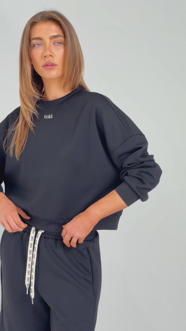 Rehka Crew Neck Jumper - Black