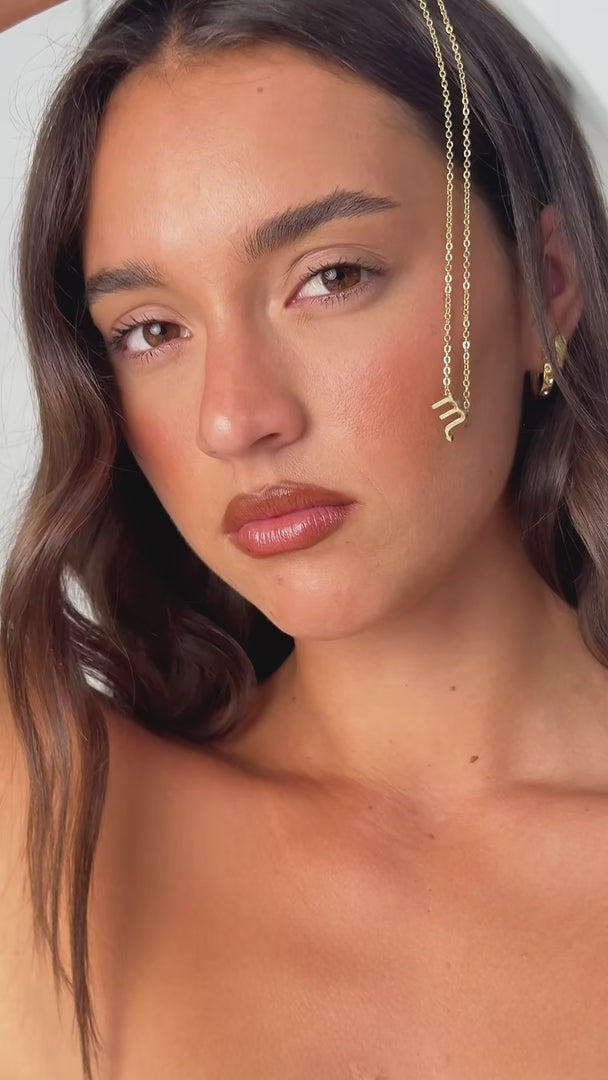 Zodiac Sign Pendant Necklace - Gold