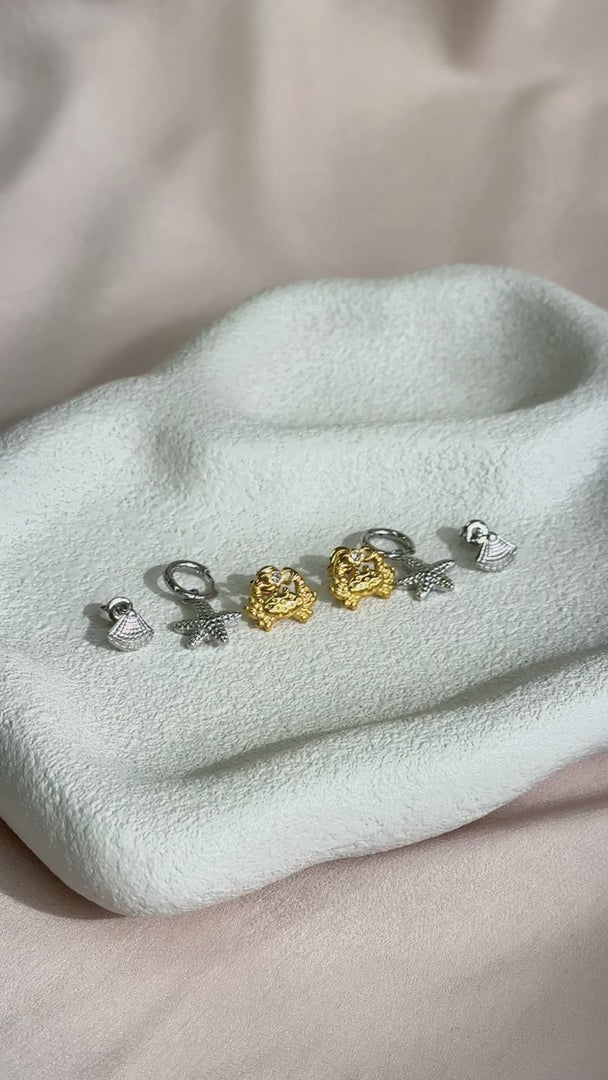 Vacay Earring Set - Silver Gold Seaside