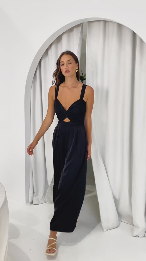 Better Days Wide Leg Jumpsuit - Black